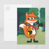 Ranger Rick | Scarlett Fox Waving Briefkaart (Voorkant / Achterkant)
