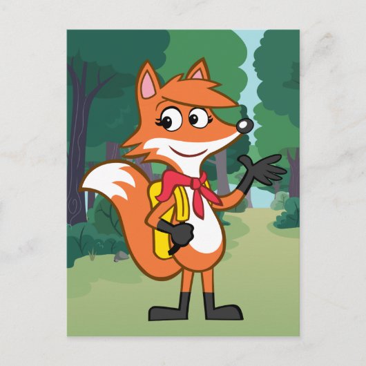 Ranger Rick | Scarlett Fox Waving Briefkaart (Voorkant)
