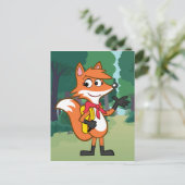 Ranger Rick | Scarlett Fox Waving Briefkaart (Staand voorkant)