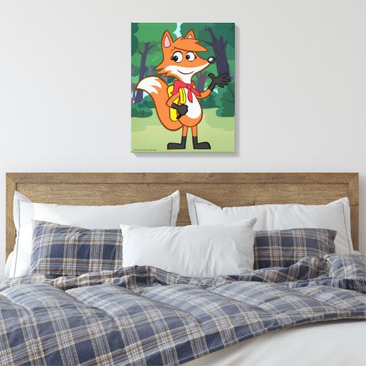 Ranger Rick | Scarlett Fox Waving Canvas Afdruk (Insitu (Slaapkamer))