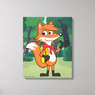 Ranger Rick   Scarlett Fox Waving Canvas Afdruk