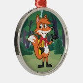 Ranger Rick | Scarlett Fox Waving Metalen Ornament (Rechts)