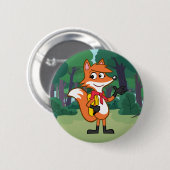 Ranger Rick | Scarlett Fox Waving Ronde Button 5,7 Cm (Voorkant /achterkant)