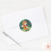 Ranger Rick | Scarlett Fox Waving Ronde Sticker (Envelop)
