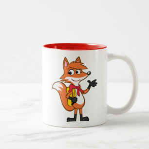 Ranger Rick Scarlett Fox Waving Tweekleurige Koffiemok
