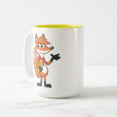 Ranger Rick | Scarlett Fox Waving Tweekleurige Koffiemok (Voorkant links)