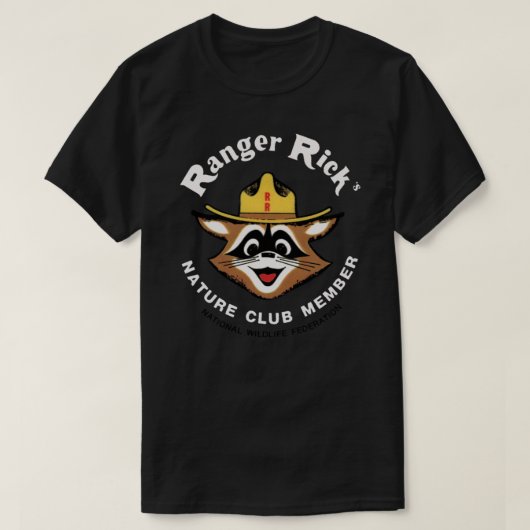 Ranger Rick&x27;s Natuur Club  lid Badge T-shirt (Design voorkant)
