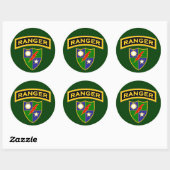 Ranger tab en crest ronde sticker (Vel)