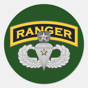 Ranger tab en Master Jump Wings - Combat Ronde Sticker