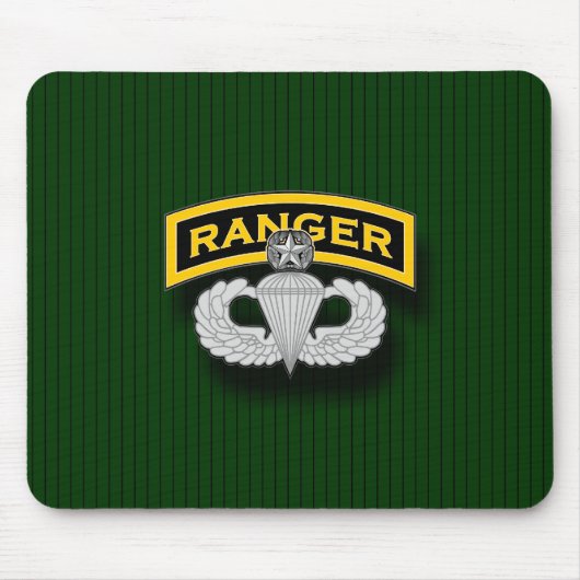 Ranger tab en Master Parachutist badge Muismat (Voorkant)