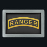 Ranger Tab Gesp<br><div class="desc">Klassieke zwarte en gele legerwoede tabel. Geweldig geschenk voor veteraan,  geschenk voor militairen en een gave verjaardagscadeau voor jongens.</div>