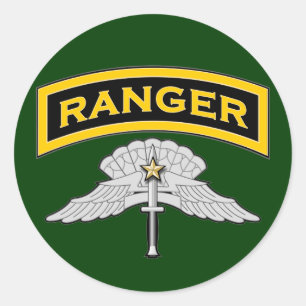Ranger tab & HALO Wings - Combat Ronde Sticker
