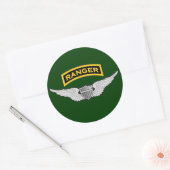 Ranger tabblad & Aviator vleugels Ronde Sticker (Envelop)