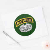 Ranger tabblad & Combat Medic badge Ronde Sticker (Envelop)