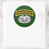 Ranger tabblad & Combat Medic badge Ronde Sticker (Tas)