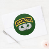 Ranger tabblad & Jump Wings Ronde Sticker (Envelop)