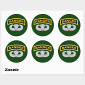Ranger tabblad & Jump Wings Ronde Sticker (Vel)