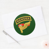 Ranger tabblad & Pathfinder badge Ronde Sticker (Envelop)