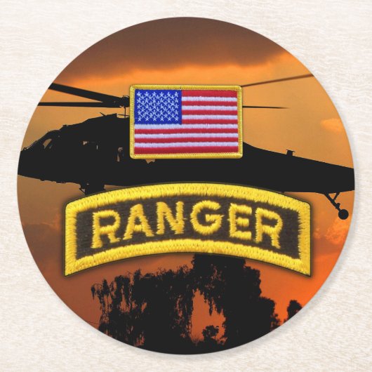 Ranger veteranen veteranen vetten lrrrrrp ronde kartonnen onderzetter (Voorkant)
