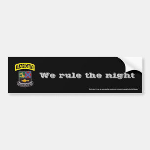 Rangers, we regeren de nacht bumpersticker