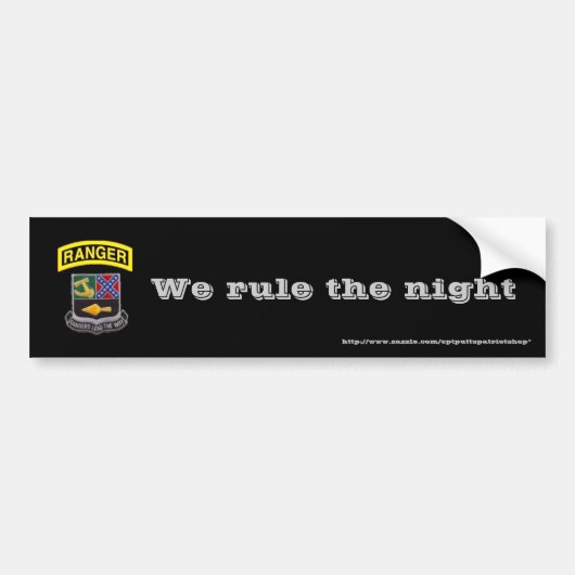 Rangers, we regeren de nacht bumpersticker (Voorkant)
