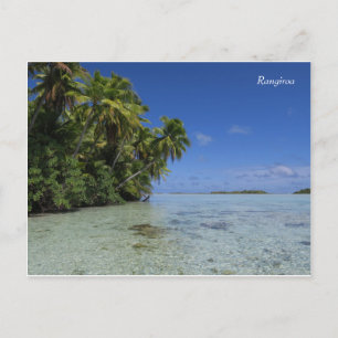 Rangiroa blauwe lagune Frans-Polynesië Briefkaart