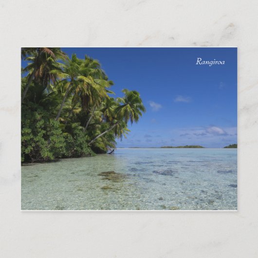 Rangiroa blauwe lagune Frans-Polynesië Briefkaart (Voorkant)
