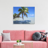 Rangiroa Blauwe Lagune Tropische Palm Canvas Afdruk (Insitu (Woonkamer))