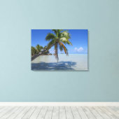 Rangiroa Blauwe Lagune Tropische Palm Canvas Afdruk (Insitu (Houten vloer))