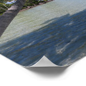 Rangiroa Blauwe Lagune Tropische Palm Poster (Hoek)