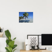 Rangiroa Blauwe Lagune Tropische Palm Poster (Thuiskantoor)