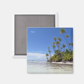Rangiroa palmbomen magneet (Voorkant / Achterkant)