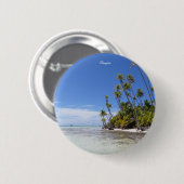 Rangiroa palmbomen ronde button 5,7 cm (Voorkant /achterkant)
