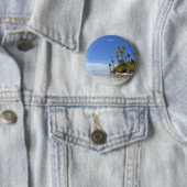 Rangiroa palmbomen ronde button 5,7 cm (In situ)