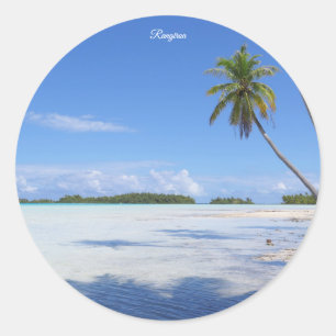 Rangiroa palmbomen ronde sticker