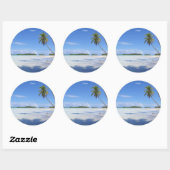 Rangiroa palmbomen ronde sticker (Vel)