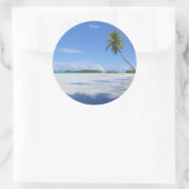 Rangiroa palmbomen ronde sticker (Tas)