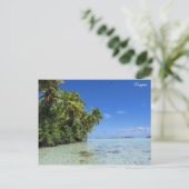 Rangiroa tropisch eiland briefkaart (Staand voorkant)