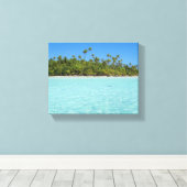 Rangiroa tropisch eiland canvas afdruk (Insitu (Houten vloer))