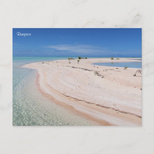 Rangiroa tropisch strand briefkaart (Voorkant)