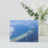 Rangiroa-uitzicht vanaf vliegtuig briefkaart (Staand voorkant)