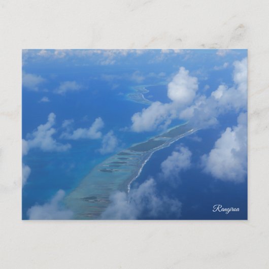 Rangiroa van vliegtuig briefkaart (Voorkant)