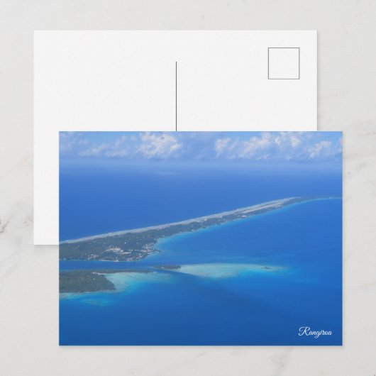 Rangiroa van vliegtuig briefkaart (Voorkant / Achterkant)