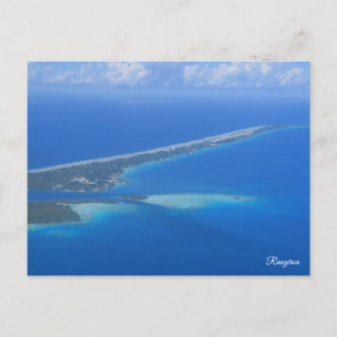 Rangiroa vanuit vliegtuig feestdagenkaart