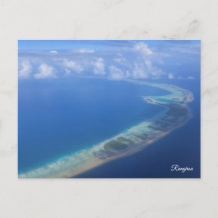 Rangiroa vanuit vliegtuig feestdagenkaart