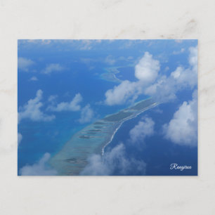 Rangiroa vanuit vliegtuig feestdagenkaart