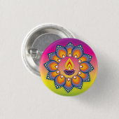 Rangoli 001 ronde button 3,2 cm (Voorkant /achterkant)
