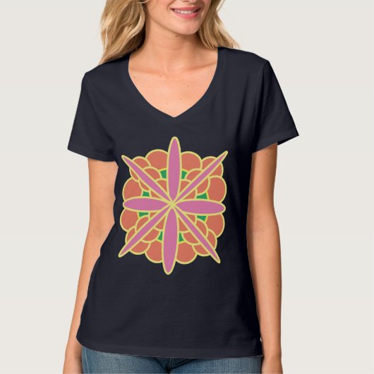 Rangoli art black t-shirt (Voorkant)
