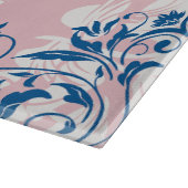 Rangoli bloemkunstwerk, blauw helder leven snijplank (Hoek)