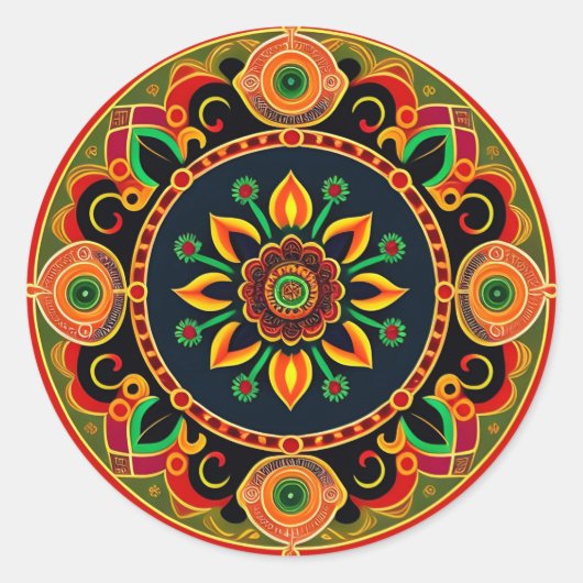 Rangoli Design sticker (Voorkant)